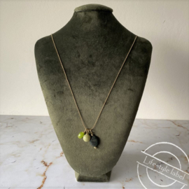 Ketting goud lang groen