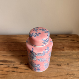 Decoratieve vaas licht roze/blauw