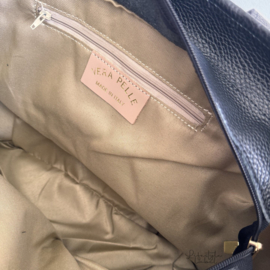 Shopper zwart rib