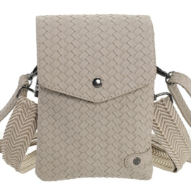 Telefoon/schoudertasje Brisbane naturel