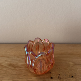 Tulpen kandelaar oranje parelmoer