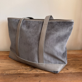 Shopper grijs rib