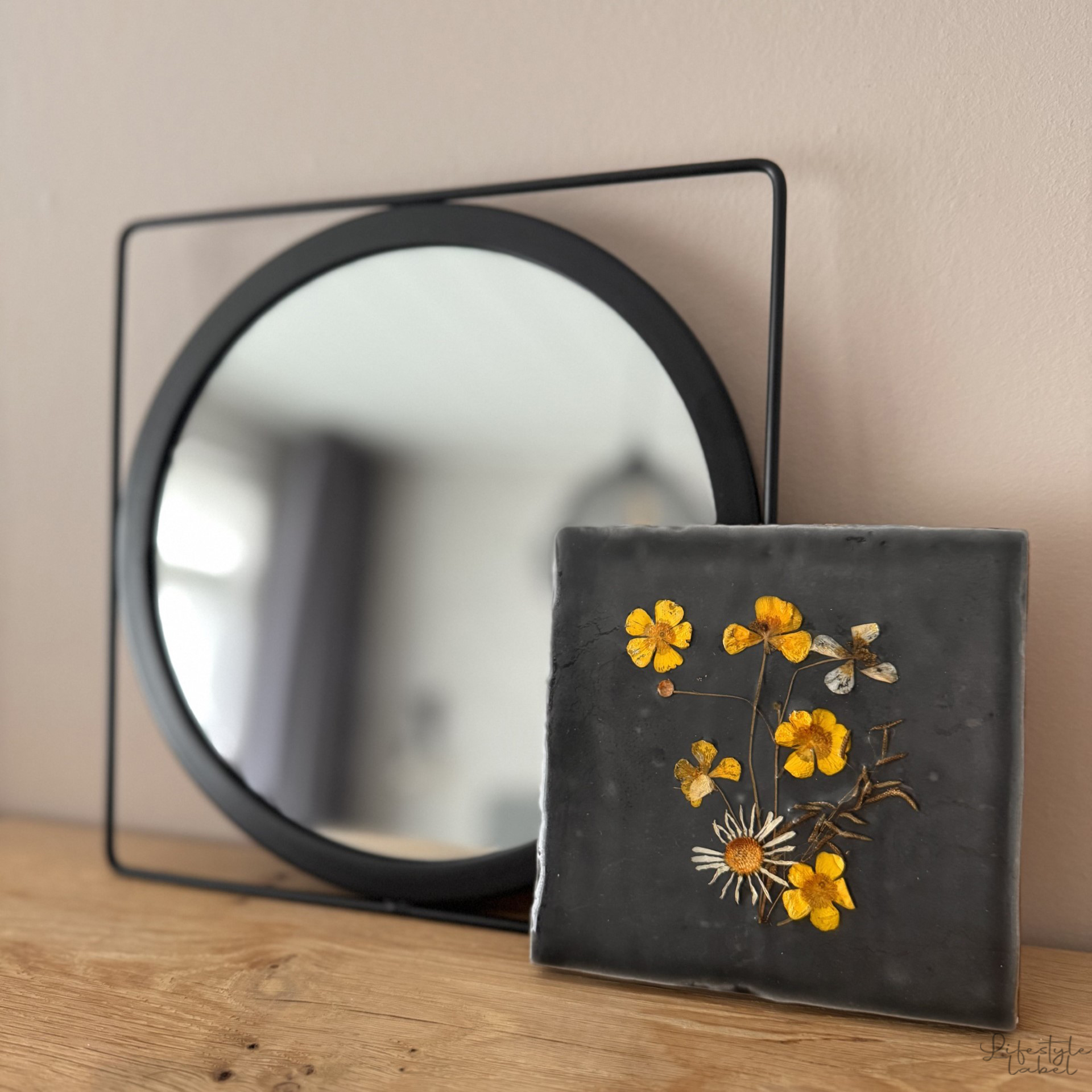 Handmade tegeltje antraciet 1