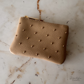 Portemonnee studs beige/zand