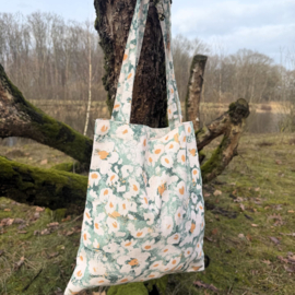 Canvas shopper bloemen