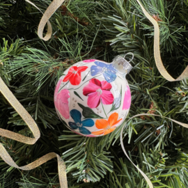 Kerstbal handmade middel nr 22