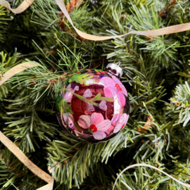 Kerstbal handmade middel nr 32