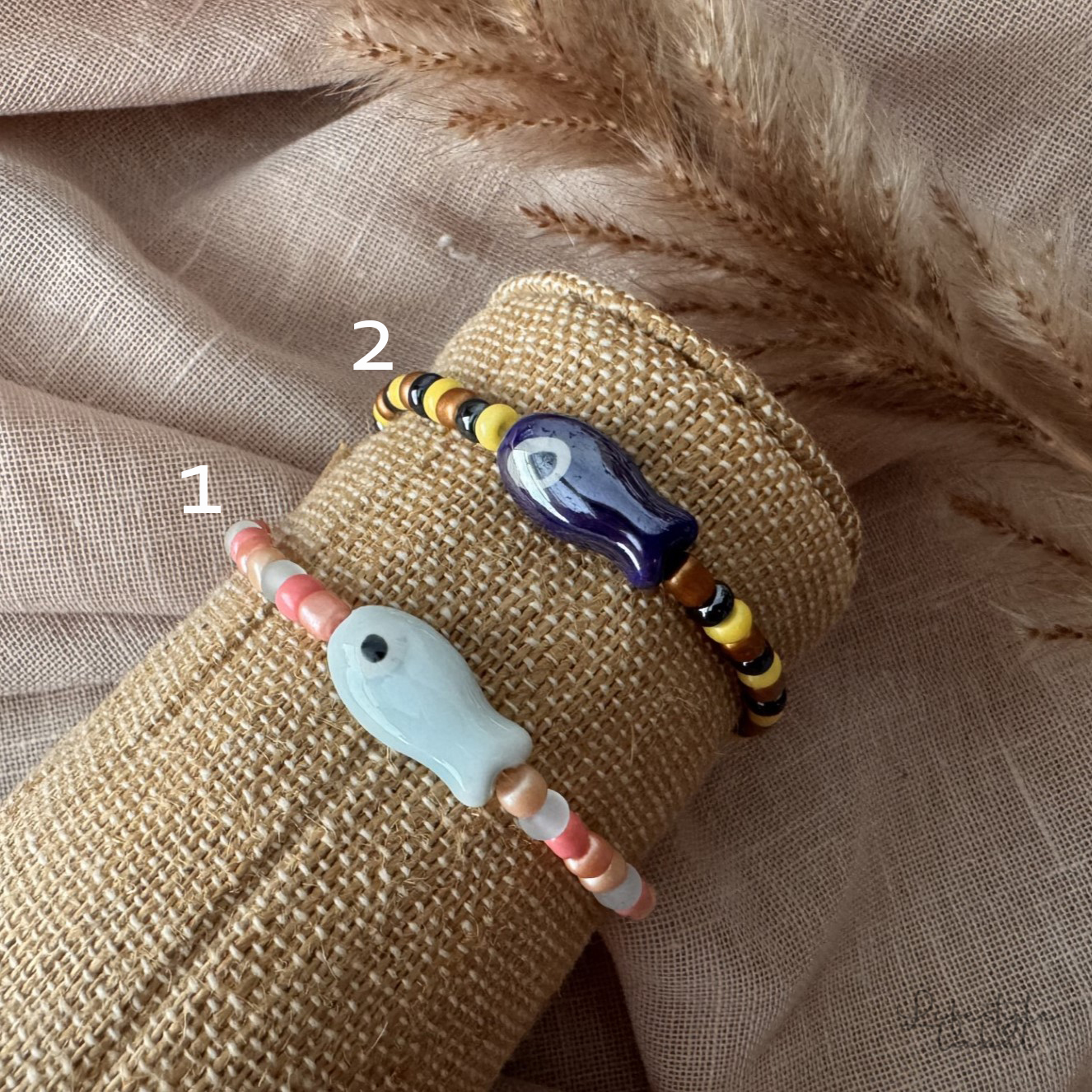 Armband visjes blauw
