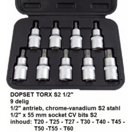 9 delige 1/2" Torx set Stahlkaiser