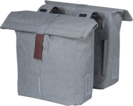 Basil City Dubbele fietstas - Grijs Melee - 32 Liter