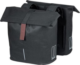 Basil City Dubbele fietstas - Zwart - 32 Liter