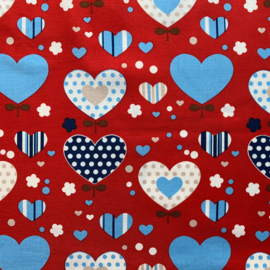 SALE colsjaal Red & Hearts