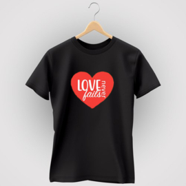 DAMES T-shirt "LOVE NEVER FAILS "