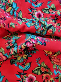 Scrunchie Rood Bloemen in diverse kleuren