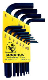 Bondhus - 16236 - ENGELSE MATEN inbusset .050-3/8” kort HLX12s