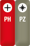 KWB Dubbel bit, omkeerbaar, met PH2- en PZ2-aandrijvingen