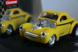 Carrera Evolution Willy's Coupe Hot Rod geel nr. 27267 in OVP.