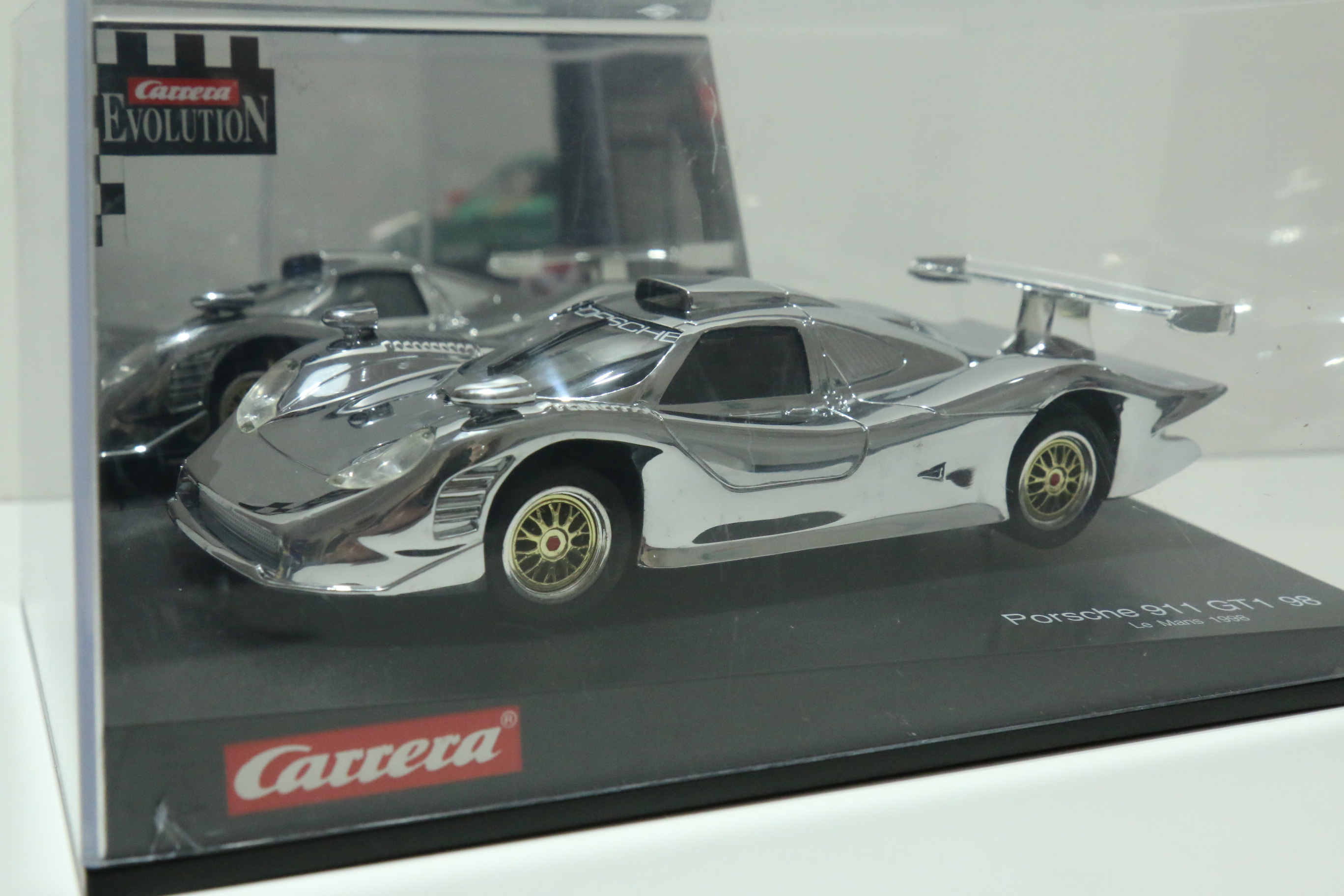 Carrera Evolution Porsche 911 GT1 1998 Chrome nr. 25414 Pre productie model