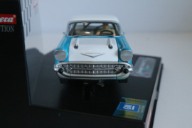 Carrera Evolution Chevrolet Bel Air '57 blauw/wit No.90 nr. 27555 in OVP.