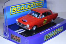 Scalextric Ford Cortina GT Rood #29 nr. C3023 in OVP.