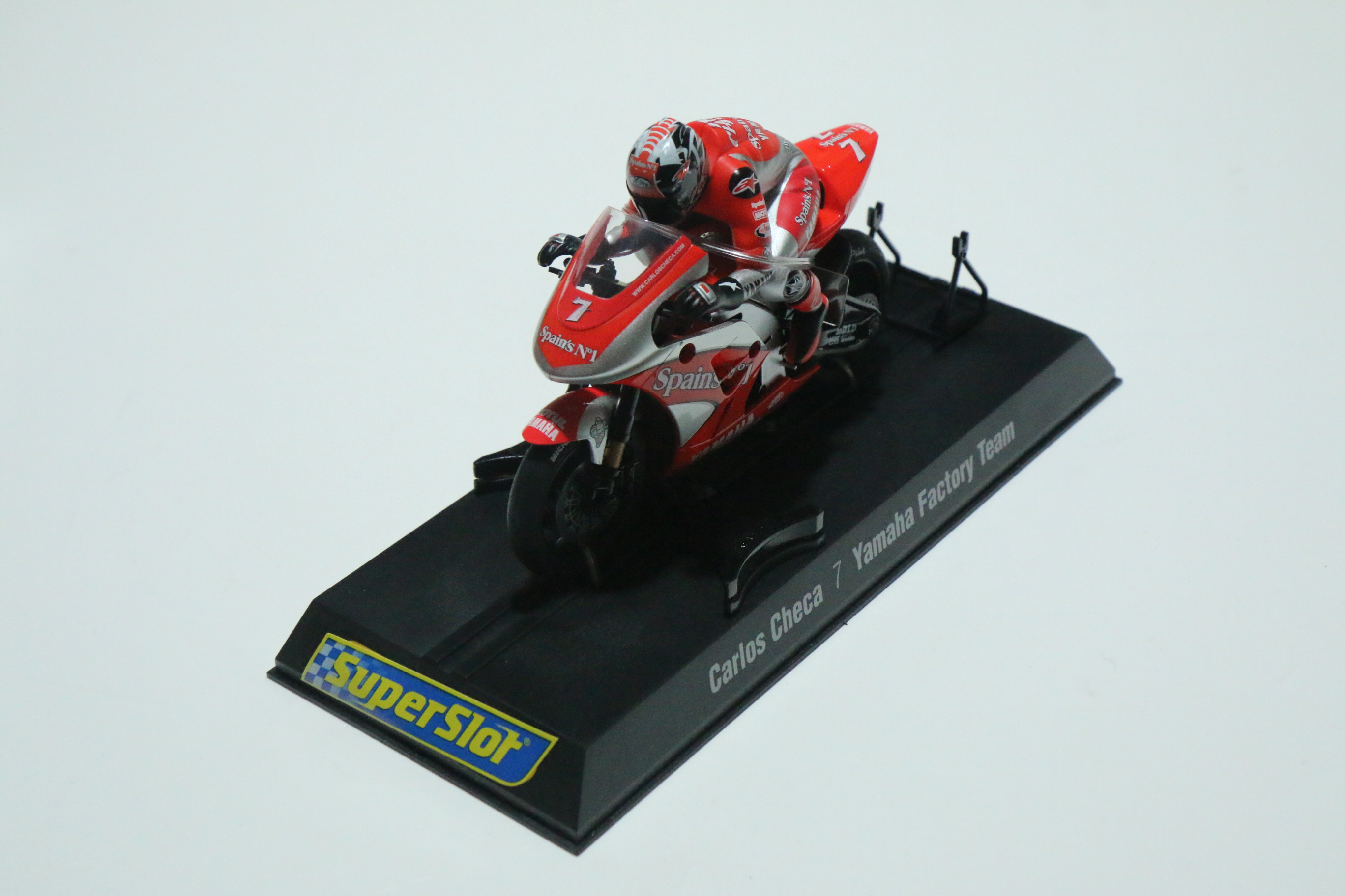 SUPERSLOT MotorGP Yamaha Carlos Checa No.7 nr. C6006 Zilver/Rood in OVP!