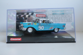 Carrera Evolution Chevrolet Bel Air '57 blauw/wit No.90 nr. 27555 in OVP.