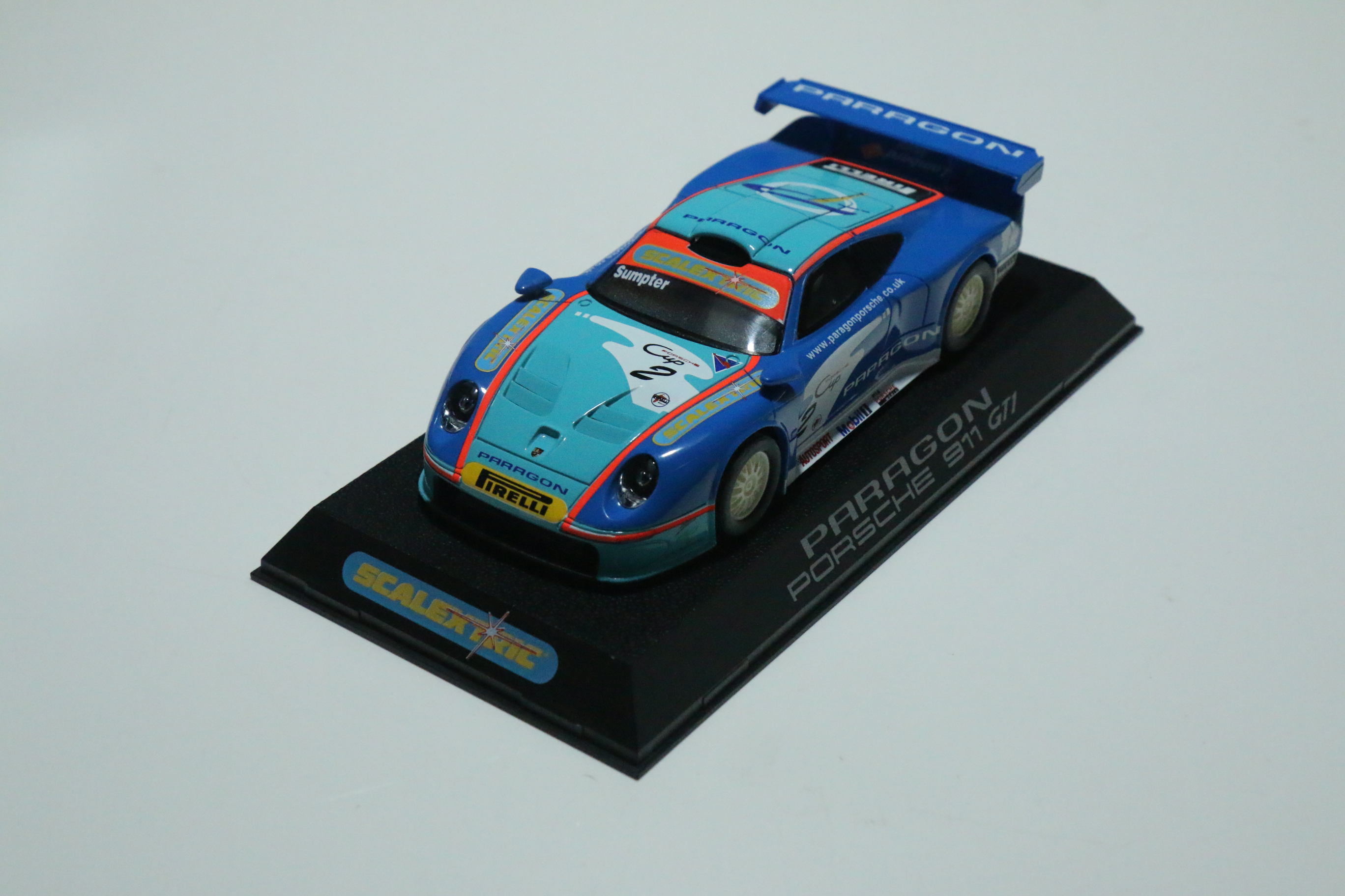 Scalextric Porsche 911 GT1 Paragon blauw No.2 nr. C2229 in OVP!