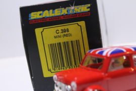 Scalextric Mini Cooper Rood met Union Jack nr. C398 in OVP.