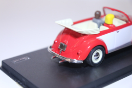 Pink-Kar VW Kever Cabrio Rojo Wit/Rood nr. CV027 in OVP.