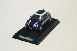 Scalextric Mini Cooper Blauw/Wit nr. C2539a in OVP.