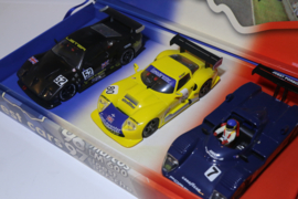 FLY 24h Le Mans 3x Test auto set Lister Storm/Porsche/Marcos nr. LM01 in OVP. SPECIALE AANBIEDING !