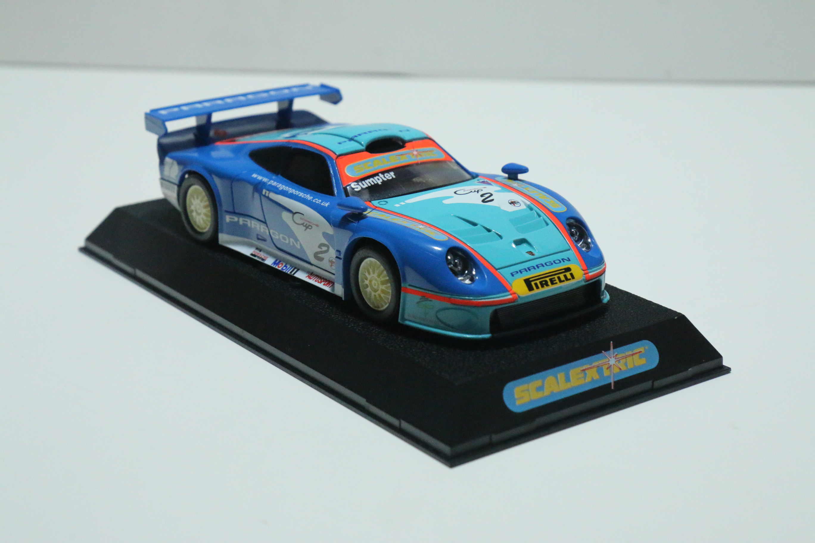 Scalextric Porsche 911 GT1 Paragon blauw No.2 nr. C2229 in OVP!