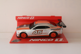 Ninco Digital Chevrolet Camaro Zilver/Oranje No.45 nr. 2475 NIN55058 in OVP.