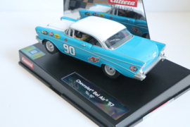 Carrera Evolution Chevrolet Bel Air '57 blauw/wit No.90 nr. 27555 in OVP.