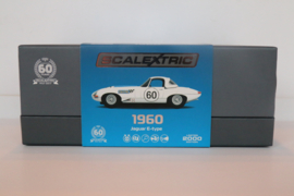 Scalextric Jaguar E-type wit No.60 60 YEARS SCALEXTRIC LIMITED EDITION nr.C3826A in OVP.