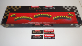 Carrera ExclusiV/Evolution/Digital OVP met 3 x buiten-slipstrook  geel/zwart 1/60 nr. 20561