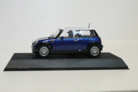 Scalextric Mini Cooper Blauw/Wit nr. C2539a in OVP.