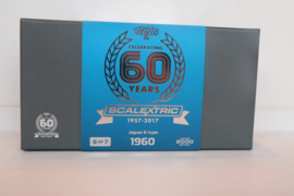 Scalextric Jaguar E-type wit No.60 60 YEARS SCALEXTRIC LIMITED EDITION nr.C3826A in OVP.