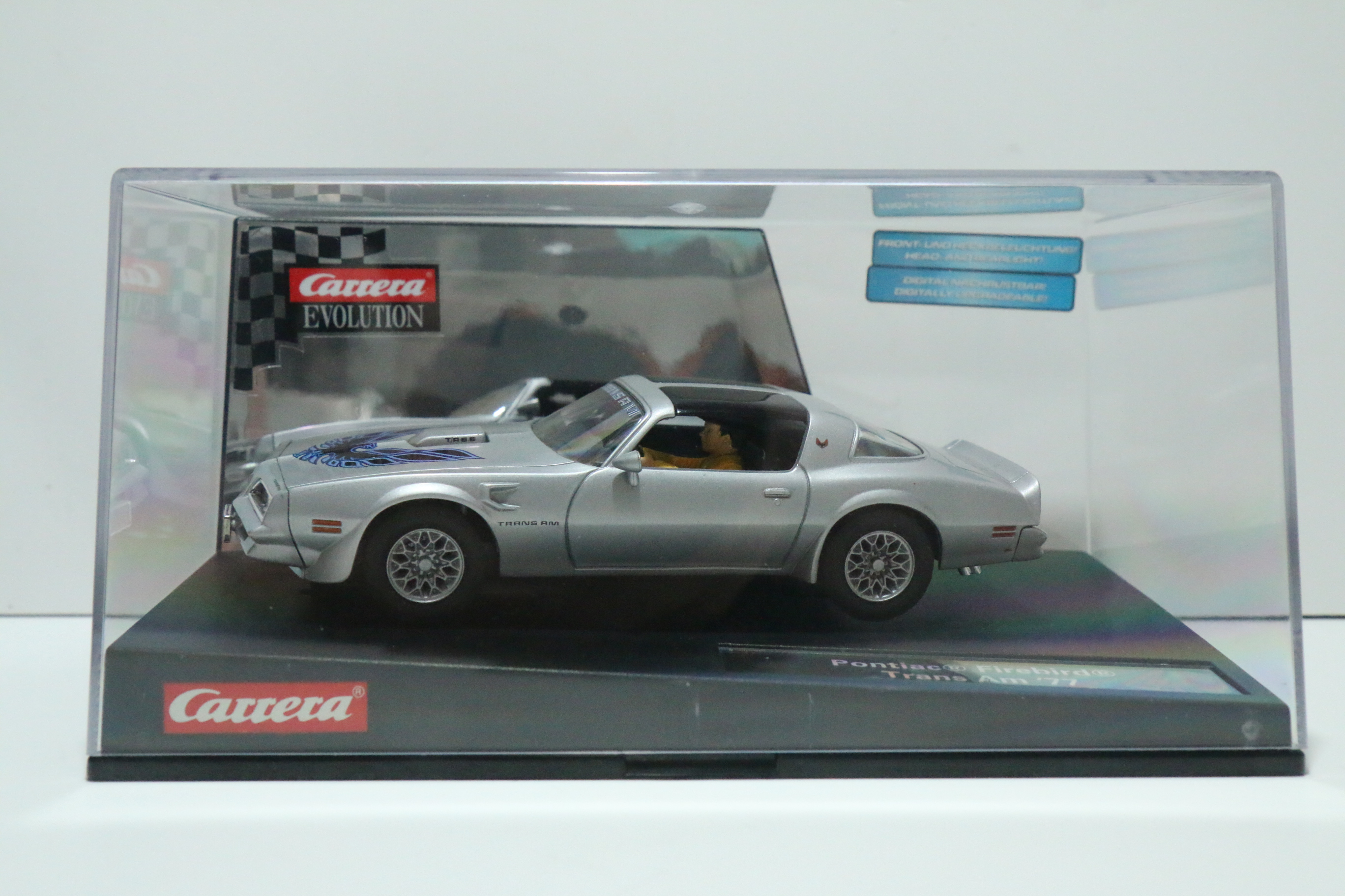 Carrera Evolution Pontiac Firebird Trans-AM zilver nr. 27299 in OVP!