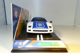 Scalextric Ferrari F40  Wit/Blauw. Premier Edition  Rangers F.C.   C2148 in OVP. Nieuw.