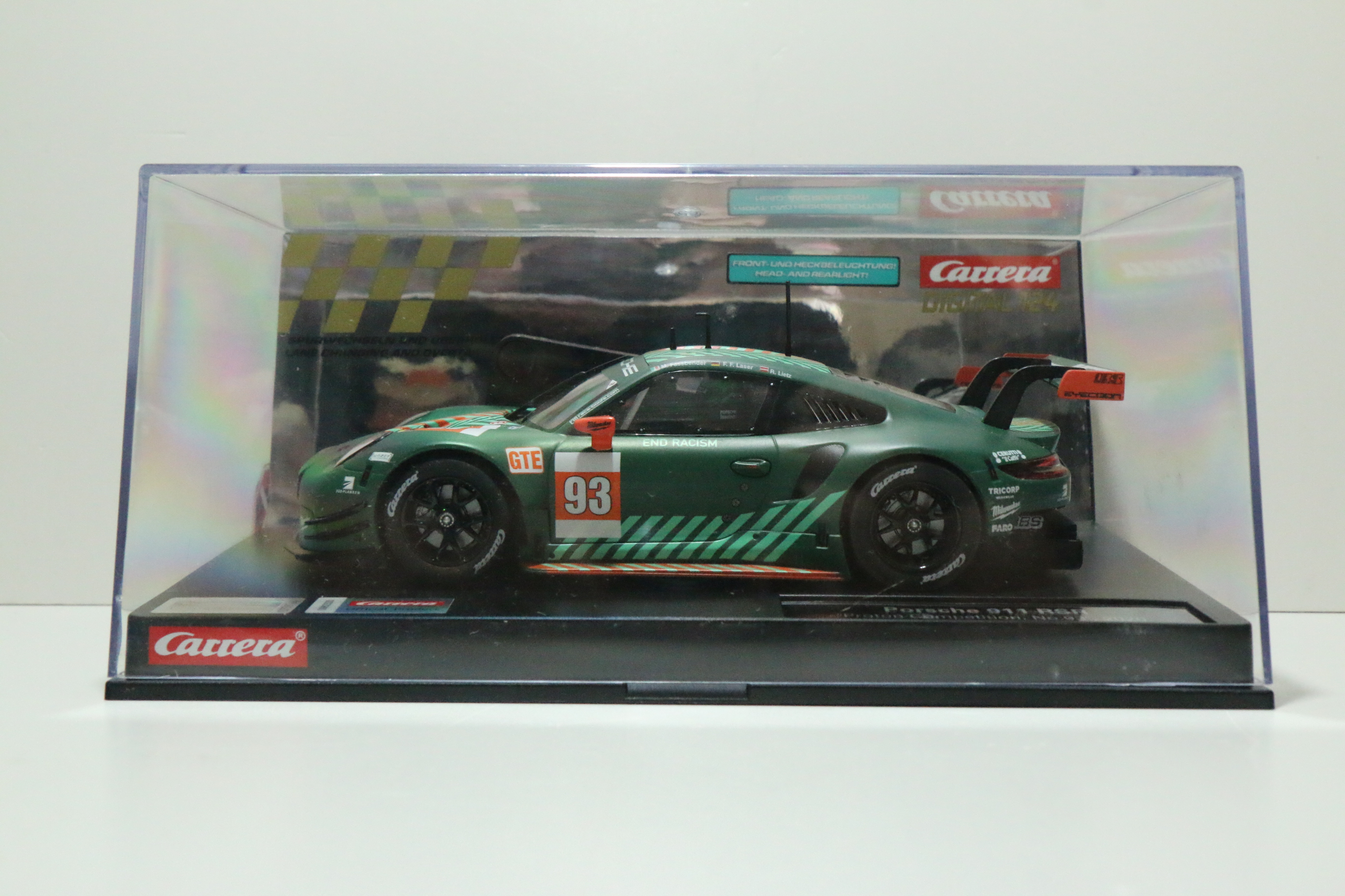 Carrera Digital 124 Porsche 911 RSR groen No.93 nr. 23950 in OVP!