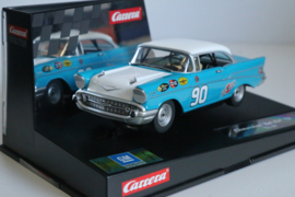 Carrera Evolution Chevrolet Bel Air '57 blauw/wit No.90 nr. 27555 in OVP.