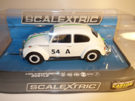 Scalextric witte VW Beetle  No. 54 A.   nr. C3745 in  Nieuw in OVP !