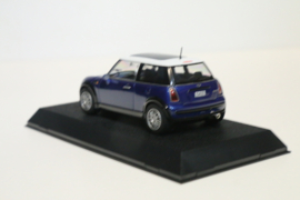 Scalextric Mini Cooper Blauw/Wit nr. C2539a in OVP.