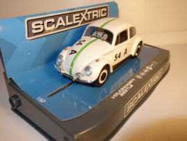 Scalextric witte VW Beetle  No. 54 A.   nr. C3745 in  Nieuw in OVP !