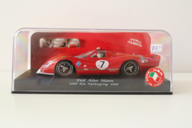 NSR Ford P68 Alan Mann rood  nr. 7  1000km Nurburgring 1968    nr.1046-2