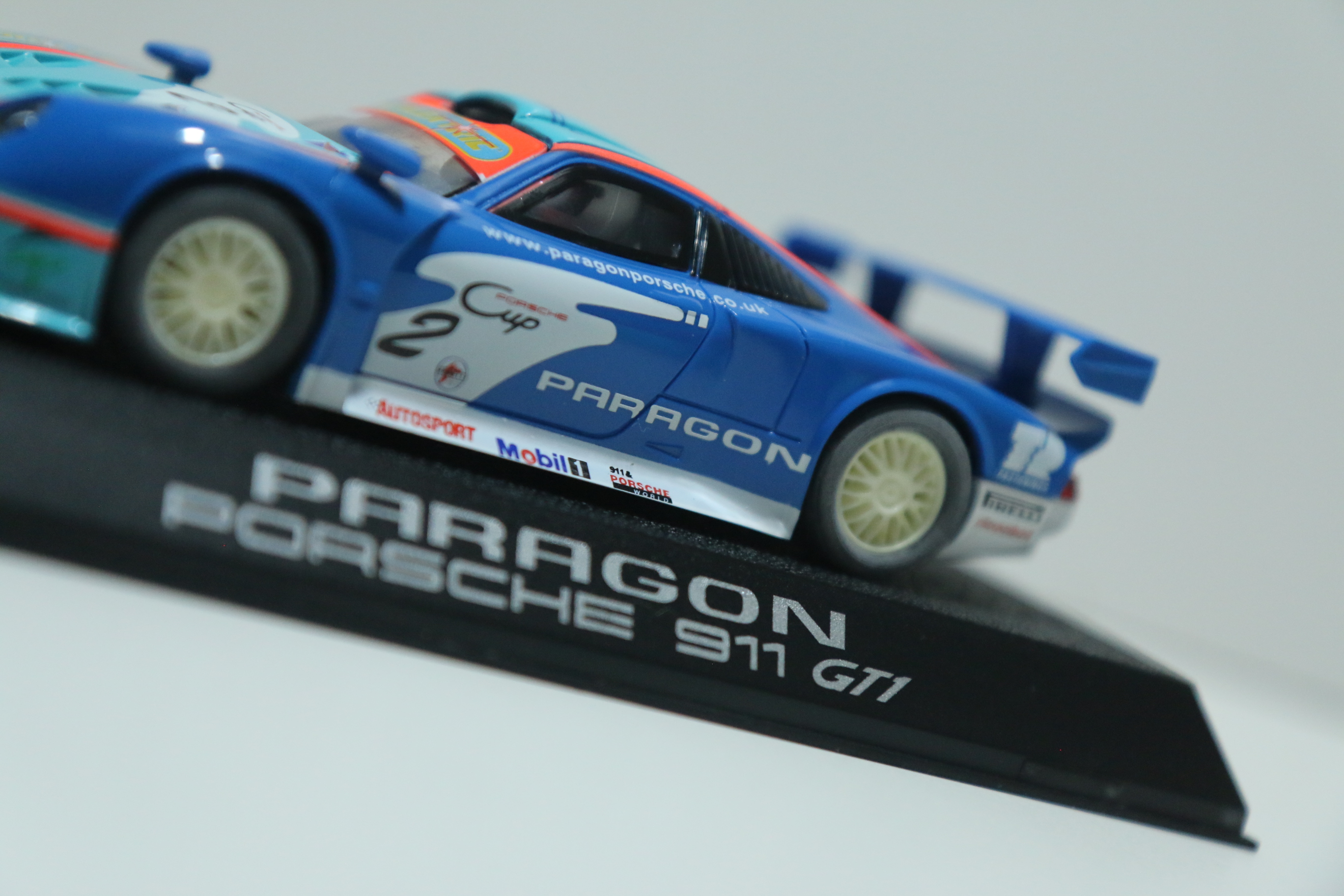 Scalextric Porsche 911 GT1 Paragon blauw No.2 nr. C2229 in OVP!