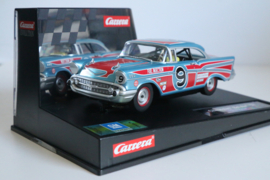 Carrera Evolution Chevrolet Bel Air '57 blauw/rood No.9 nr. 27526 in OVP.