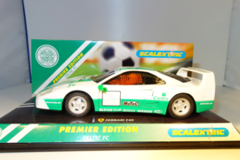 Scalextric Ferrari F40  Wit/Groen. Premier Edition  CELTIC F.C.   C2147 in OVP. Nieuw.