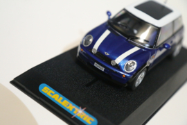 Scalextric Mini Cooper Blauw/Wit nr. C2539a in OVP.